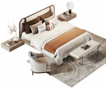 New Chinese Style Double Bed-ID:110826024