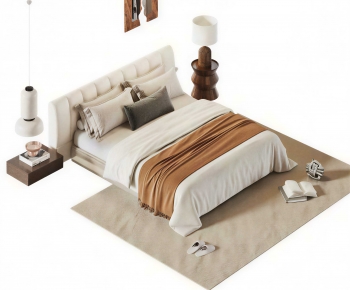 Modern Double Bed-ID:697844985