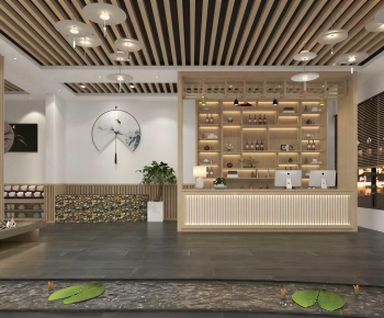 New Chinese Style Office Reception Desk-ID:714962968