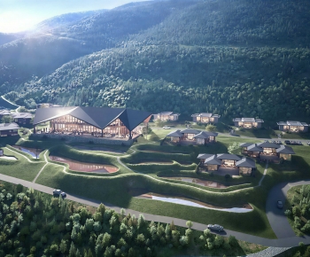 Modern Architectural Bird's-eye View Planning-ID:587271939