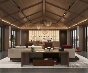 New Chinese Style A Living Room-ID:782028911