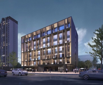 Modern Appearance Of Commercial Building-ID:712572107