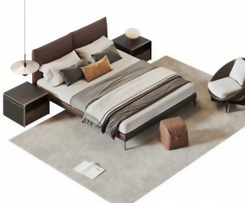 Modern Double Bed-ID:318116903