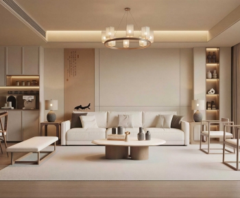 New Chinese Style A Living Room-ID:190960885