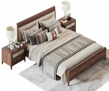 New Chinese Style Double Bed-ID:141247991