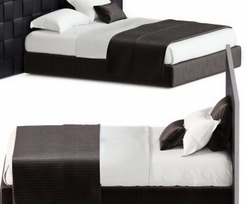 Modern Double Bed-ID:819056995