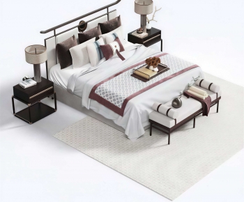 New Chinese Style Double Bed-ID:843499907