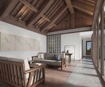 New Chinese Style A Living Room-ID:753348111