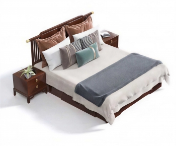 New Chinese Style Double Bed-ID:152293924