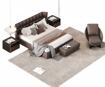 Modern Double Bed-ID:353322986