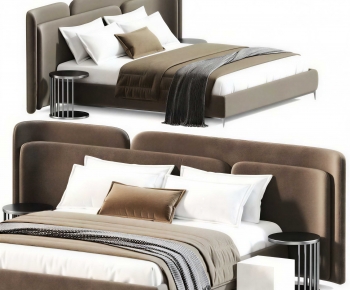 Modern Double Bed-ID:912611961