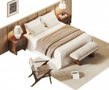 Modern Double Bed-ID:421031001
