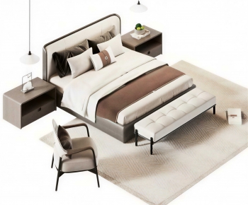 New Chinese Style Double Bed-ID:226490544