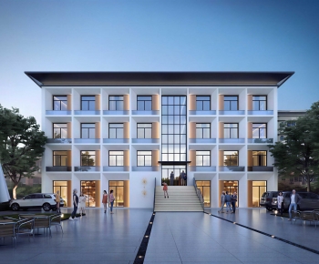 Modern Appearance Of Commercial Building-ID:718888044