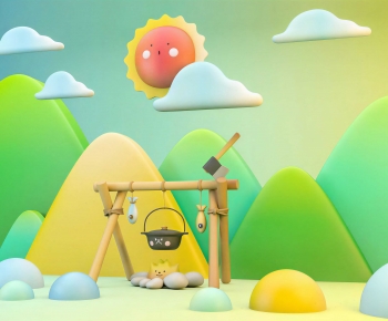 Modern Cartoon House-ID:757101068