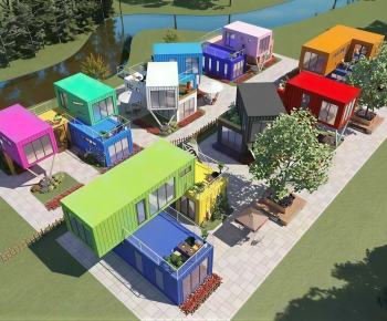 Modern Architectural Bird's-eye View Planning-ID:497629624