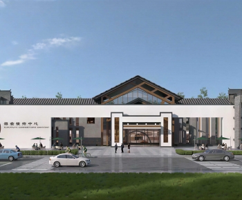 New Chinese Style Public Building-ID:657310965