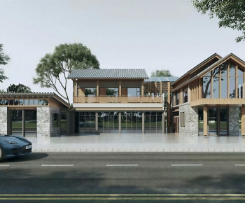 New Chinese Style Appearance Of Commercial Building-ID:880856991