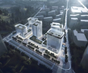 Modern Architectural Bird's-eye View Planning-ID:215217115