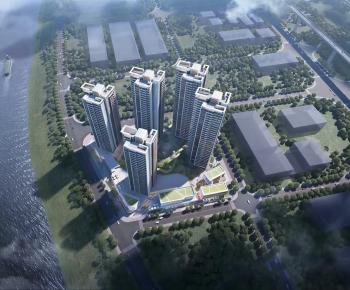 Modern Architectural Bird's-eye View Planning-ID:171964887