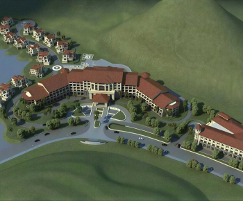 Modern Architectural Bird's-eye View Planning-ID:450378895