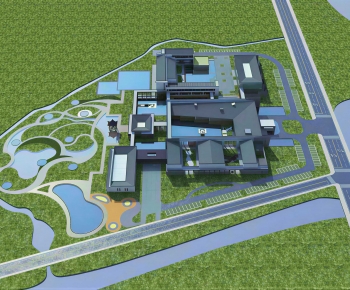 Modern Architectural Bird's-eye View Planning-ID:651180773