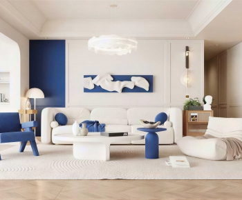 Modern A Living Room-ID:498681123