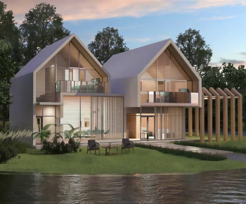 Modern Appearance Of Commercial Building-ID:261697058