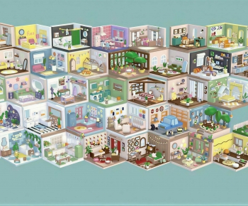 Modern Cartoon House-ID:778712999