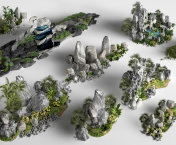 New Chinese Style Rockery Waterscape-ID:412437928