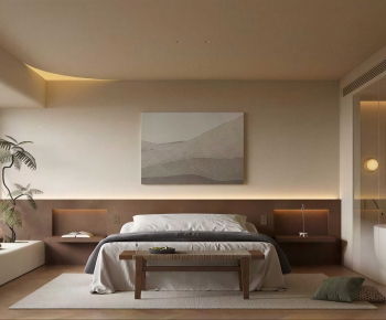 Wabi-sabi Style Bedroom-ID:640593058