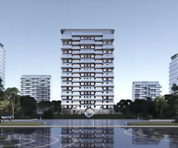 Modern Residential Building-ID:884608987