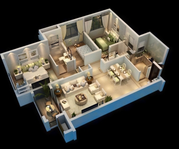 Modern A Bird's-eye View Of Home Decoration-ID:276882897