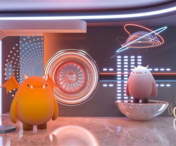 Modern Exhibition Hall-ID:665759091