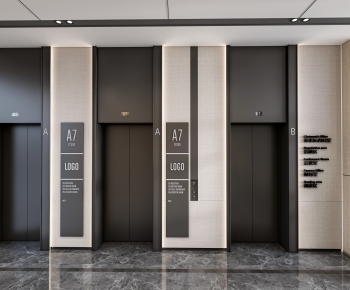Modern Office Elevator Hall-ID:340676079
