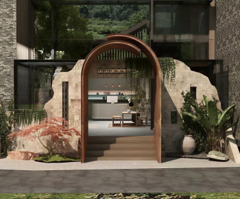 New Chinese Style Facade Element-ID:140348912