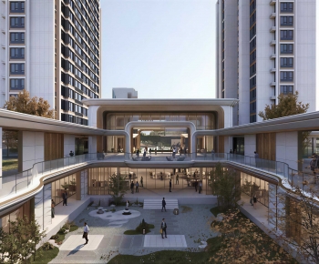 Modern Appearance Of Commercial Building-ID:416563996