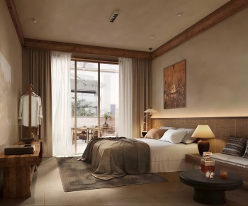 Wabi-sabi Style Bedroom-ID:922979123