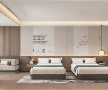 New Chinese Style Bedroom-ID:715760954