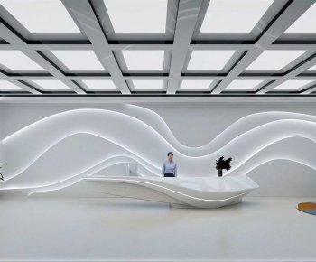 Modern Office Reception Desk-ID:372648958