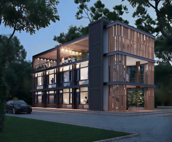 Modern Appearance Of Commercial Building-ID:170912986