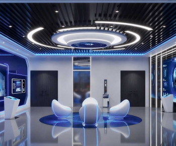 Modern Exhibition Hall-ID:681694989