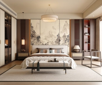 New Chinese Style Bedroom-ID:851035121