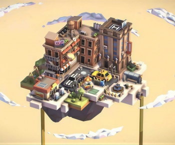 Modern Cartoon House-ID:758581225