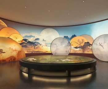 New Chinese Style Exhibition Hall-ID:604300552