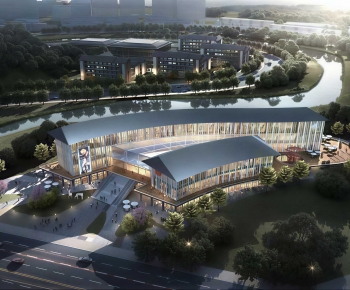 Modern Appearance Of Commercial Building-ID:672430993