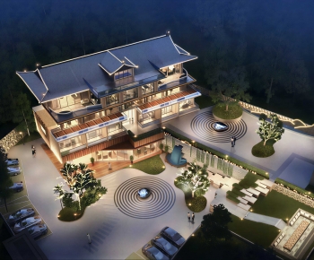 Modern Architectural Bird's-eye View Planning-ID:793554074