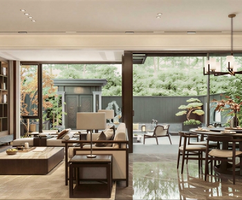 New Chinese Style A Living Room-ID:320175893