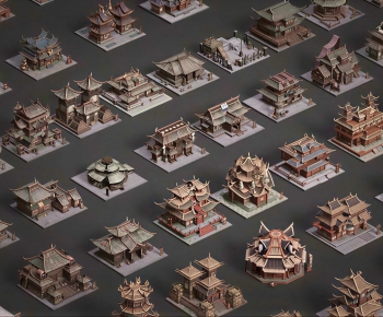 Chinese Style Ancient Architectural Buildings-ID:567909007