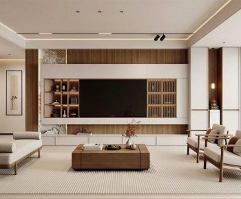 New Chinese Style A Living Room-ID:225507976